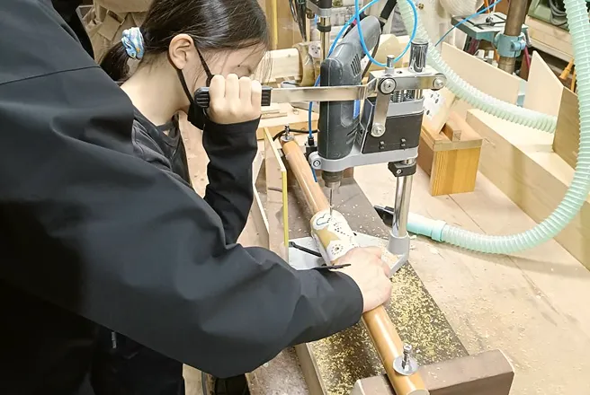 竹あかり作りの写真